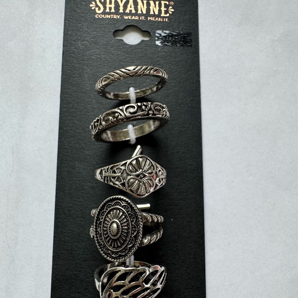 Shyanne Silver Bohemian Ring Set